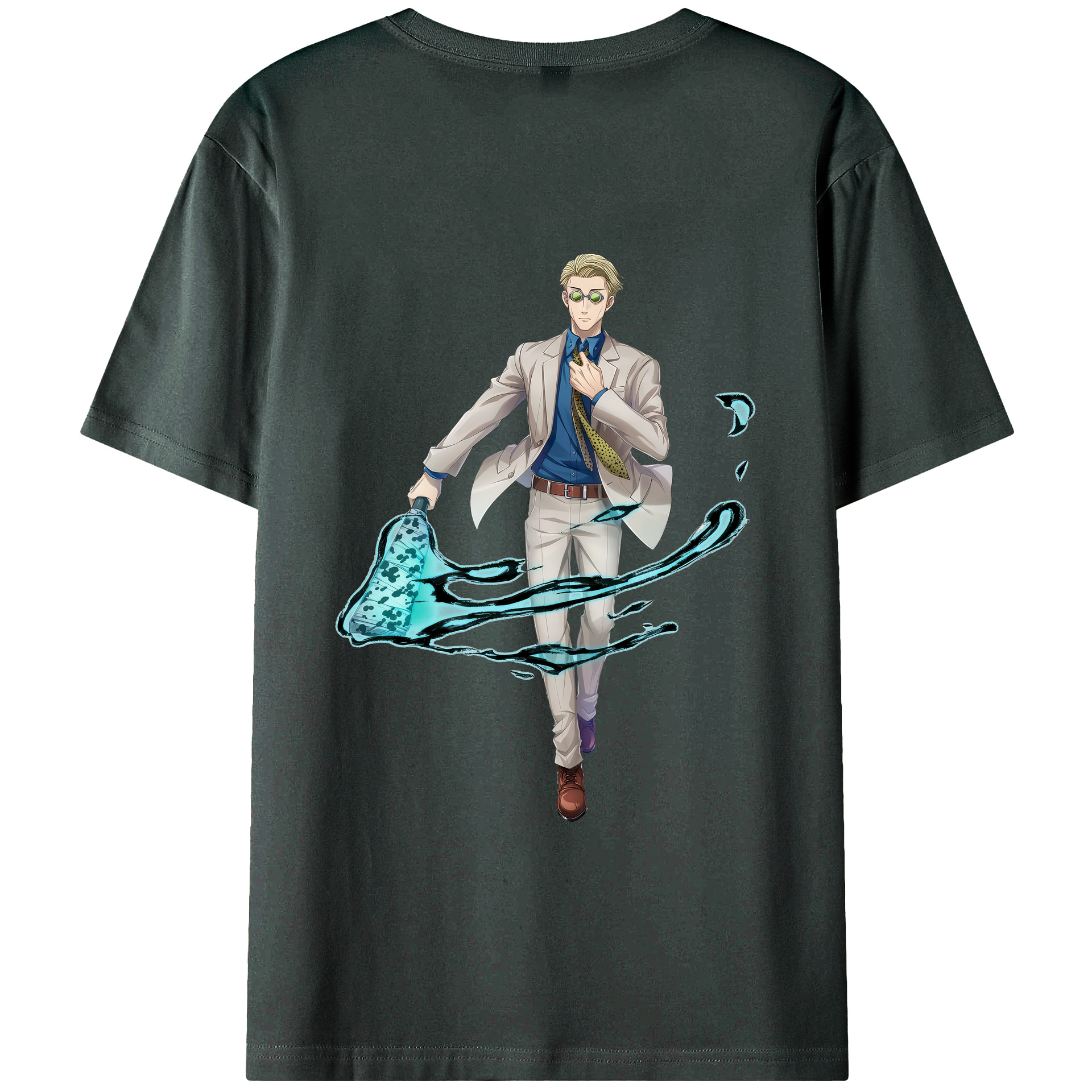 （画像用） 呪術廻戦 Jujutsu Kaisen 綿100％ メンズ半袖Tシャツ（バックプリント） 通気性